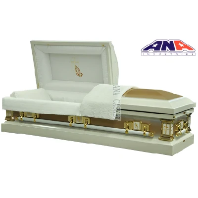 Ana Manufacturers Funeral Coffin Bible Cross 20ga Acero Metal Ataúd